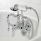 Kingston Brass CA1008T1 3-3/8" Tub Wall Mount Clawfoot Tub Faucet with Hand Shower, Polished Chrome CA1008T1 - alternate 6